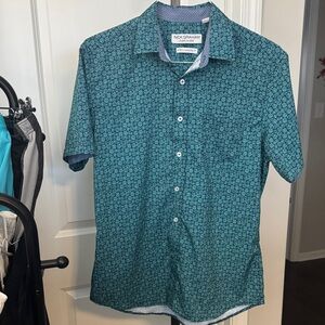 Nick Graham Men's Blue Patterned Casual Shirt